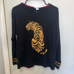 Joan Vass Tiger sweater with sequins. Brand new with tags.